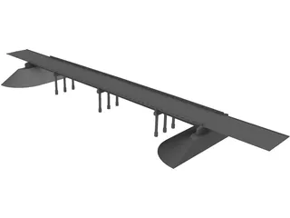 US 69 Highway Central Ave Bridge (Linn County, Kansas) 3D Model preview