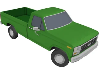 Ford F-Series Truck (1984) 3D Model preview