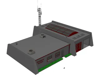 Fire Station 3D Model preview