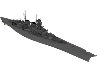 H-class Battleship 3D Model preview