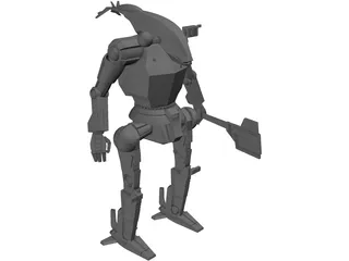 Hatchet Mech Warrior 3D Model preview