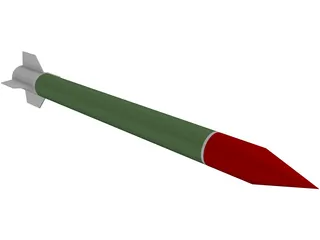Qassam 2 Rocket 3D Model preview
