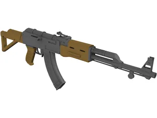 AK-47 Kalashnikov 3D Model preview