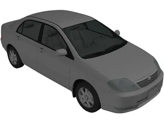 Toyota Corolla (2000) 3D Model preview