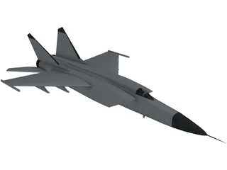 MiG-25 Foxbat 3D Model preview