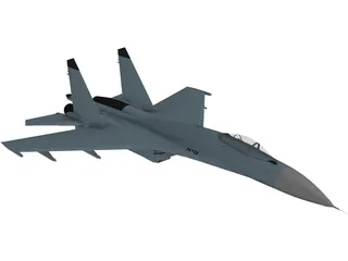 Sukhoi Su-27 Flanker A 3D Model preview