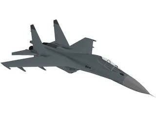 Sukhoi Su-27 Flanker B 3D Model preview