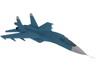 Sukhoi Su-34 Fullback 3D Model preview