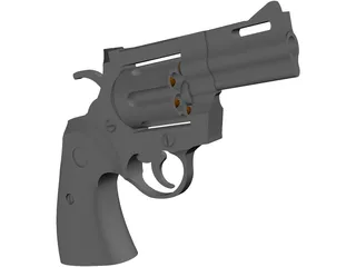 Colt Python 2 Inch Snub 3D Model preview