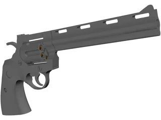 Colt Python 8 Inch Hunter 3D Model preview