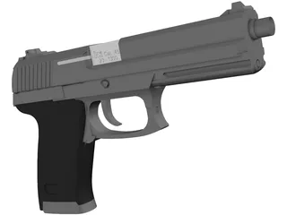 Hekler Koch Mk 23 SOCOM 3D Model preview