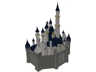 Cinderella Disney Castle 3D Model preview