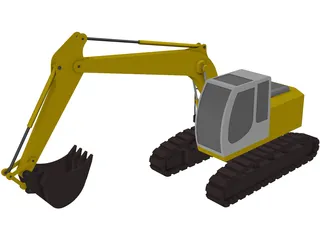 Excavator 3D Model preview