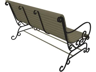 Bench 3D Model preview