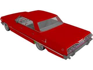 Chevrolet Impala 4-door (1963) 3D Model preview