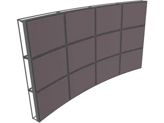 Video Wall 3D Model preview
