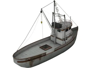 Fishing Boat 3D Model preview