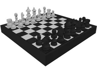 Chess Board 3D Model preview