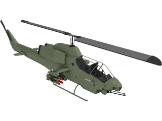 Bell AH-1W SuperCobra 3D Model preview