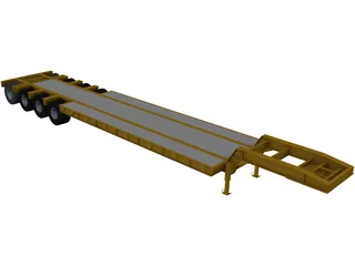 Trailer Low Boy 3D Model preview