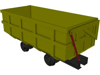 Mine Cart 3D Model preview