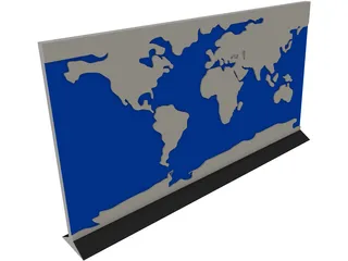 Earth Map 3D Model preview