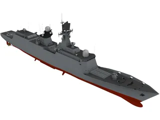 Type 054A Frigate 3D Model preview