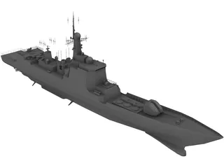 Type 052C Luyang-II Destroyer 3D Model preview