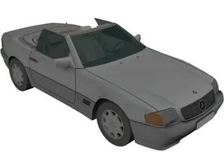 Mercedes-Benz 500SL 3D Model preview