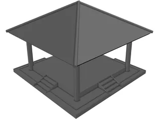 Javanese Gazebo 3D Model preview