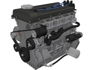 Caterham Duratec Engine 3D Model preview
