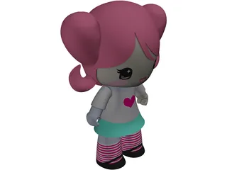 Toy Doll 3D Model preview