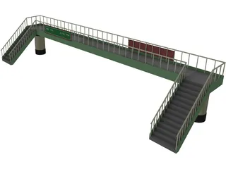 Japanese Foot Bridge 3D Model preview