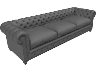 Chester Sofa 3D Model preview