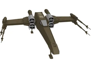 Star Wars X-Wing 3D Model preview