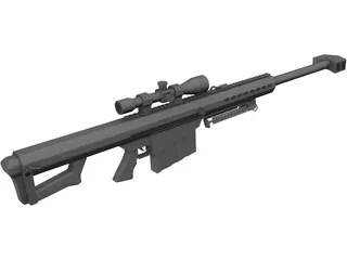 Barrett M82 3D Model preview