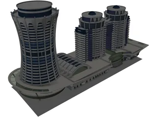 Azim Zadeh Tower 3D Model preview
