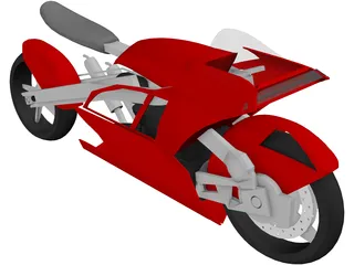 Electric Motorcycle Concept 3D Model preview