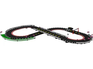 Racing Track 3D Model preview