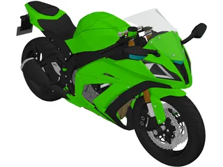Kawasaki ZX10R (2012) 3D Model preview