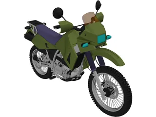 Kawasaki KLR 650 3D Model preview
