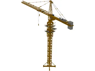 Tower Crane 3D Model preview