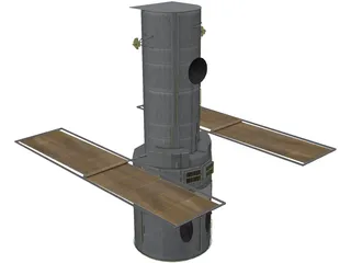 Hubble Space Telescope 3D Model preview