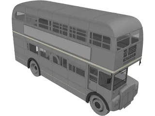Double Decker Bus 3D Model preview