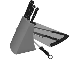 Quality Kitchen Knife 3D Model preview
