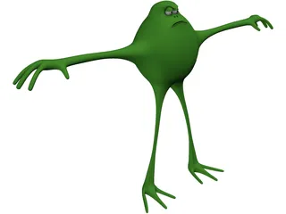 Cartoon Frog 3D Model preview