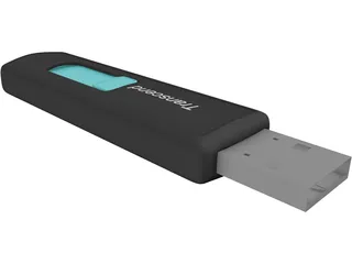 Transcend USB Pendrive 3D Model preview