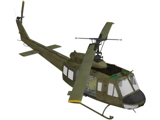 UH-1H Marines (Vietnam) 3D Model preview