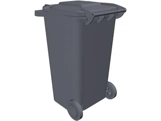 Wheelie Bin 3D Model preview
