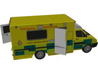 Mercedes London Ambulance 3D Model preview